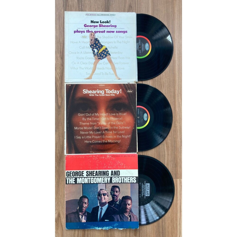 George Shearing Vinyl LP Set Lot Of 3 • New Look, New Hits, Montgomery Brothers